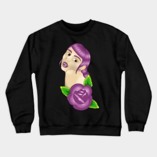 Purple girl Crewneck Sweatshirt